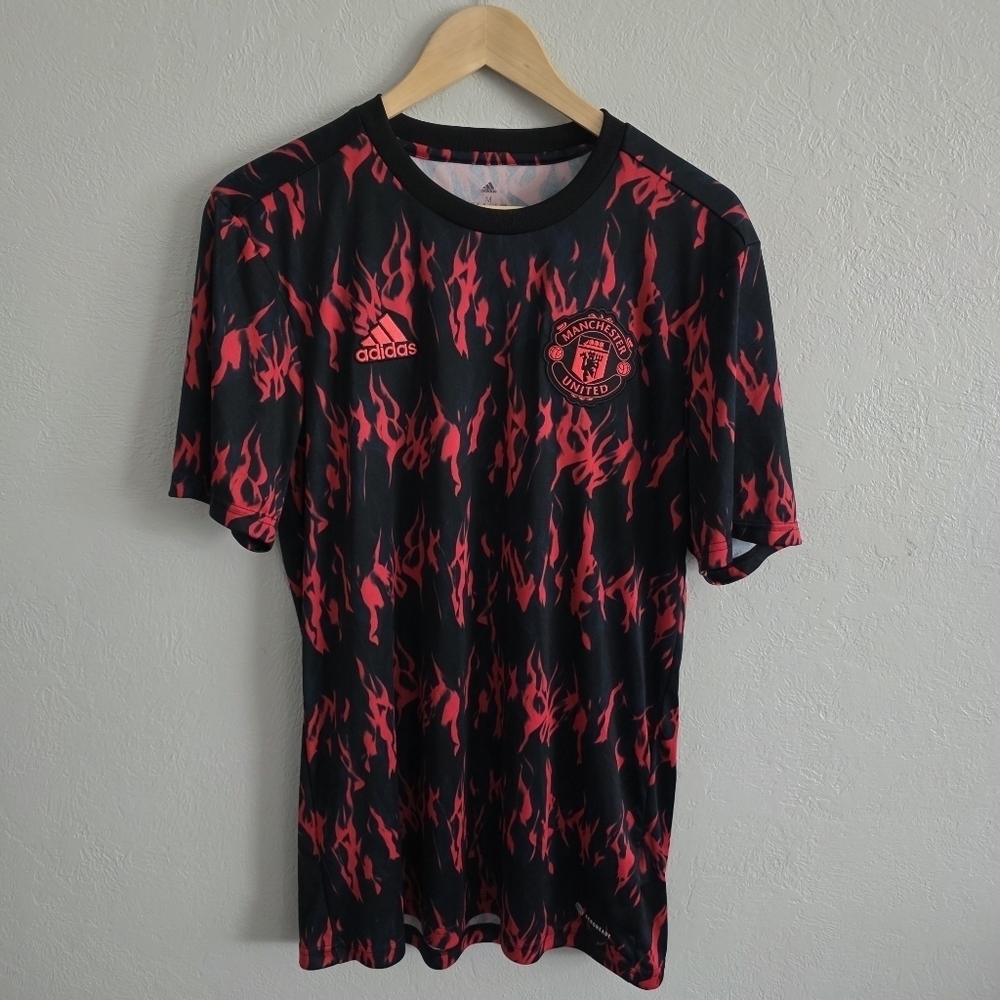 Adidas Mens Manchester United Training Jersey Football Soccer Shirt Size Med